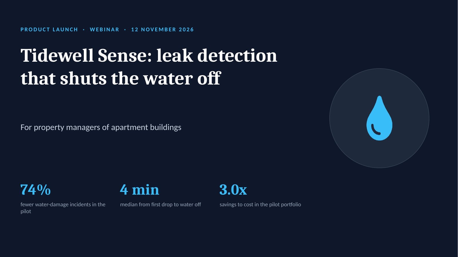 Tidewell Sense, slide 1: Cover: Tidewell Sense