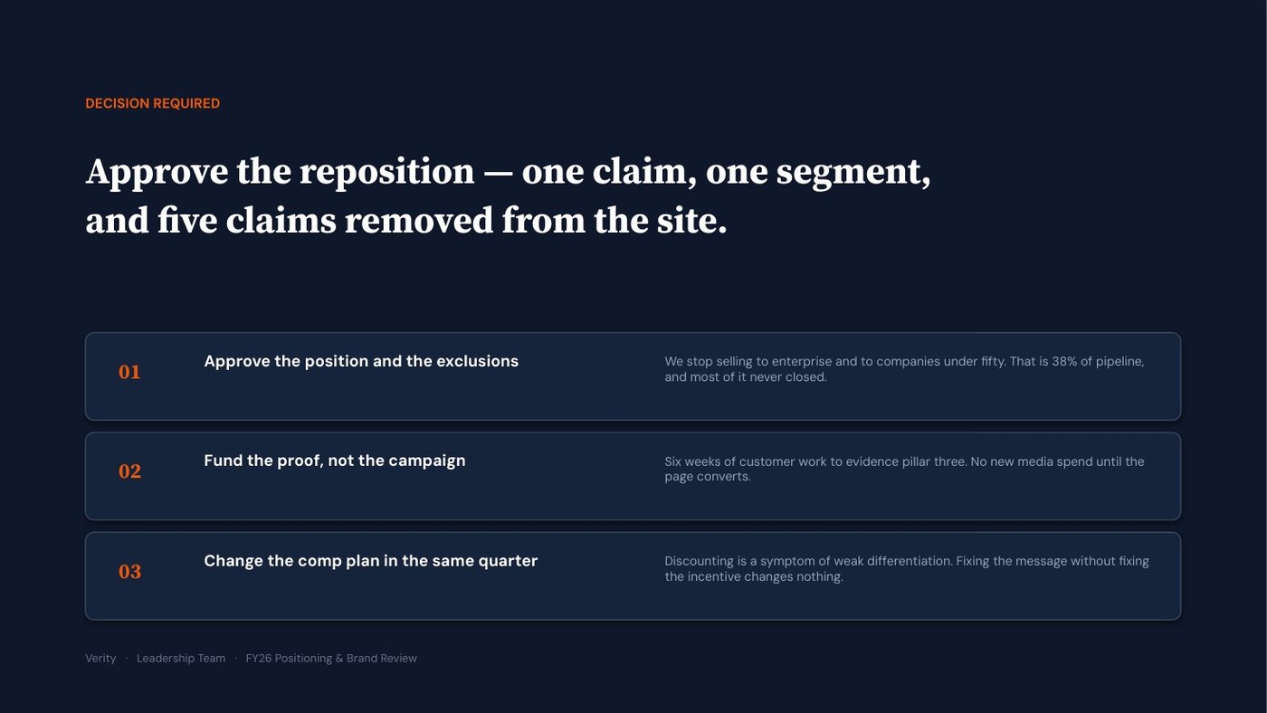 Verity positioning deck, slide 12 of 12
